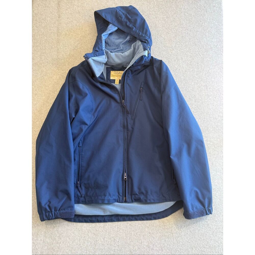 Cabela's fleece-lined hooded jacket blue medium
